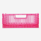 Pembe Şeffaf Katlanabilir Plastik Kasa 22 cm x 14 cm