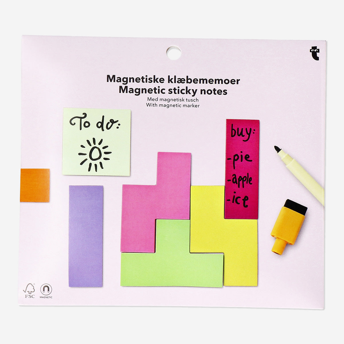 MAGNETIC STICKY NOTES W. PEN