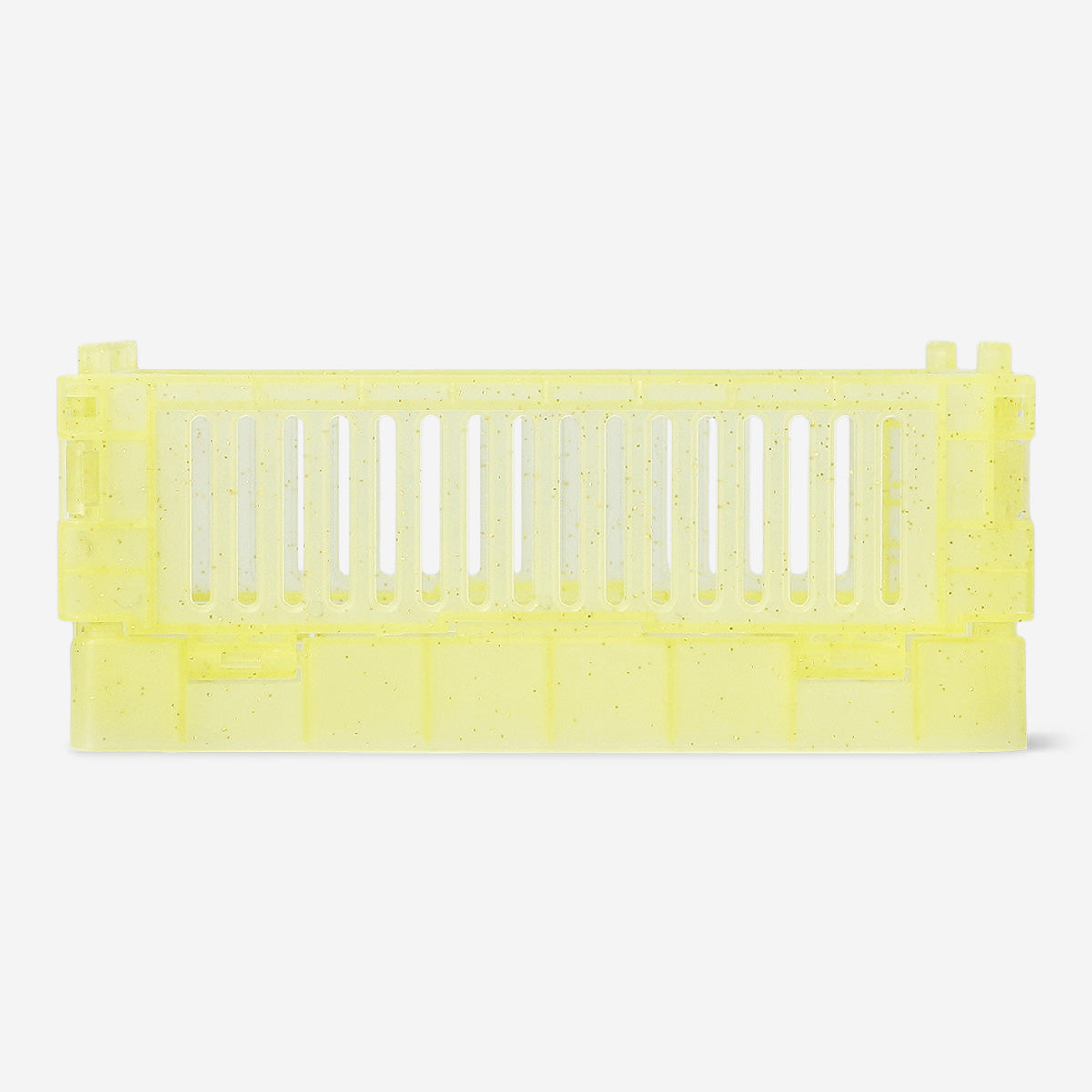 BOX FOLDABLE RECYCLED PP 15X10X5,5 CM TRANSPARANT YELLOW
