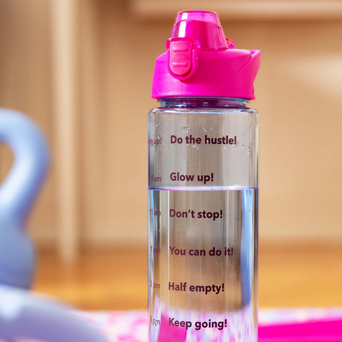 Pembe Mavi Motivasyon Matarası 1 L