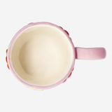 MUG WITH HANDEL SINGLE FLOWERS EMBOSSED