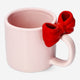 MUG WITH HANDLE BOW EMBOSSED EFFECT RED