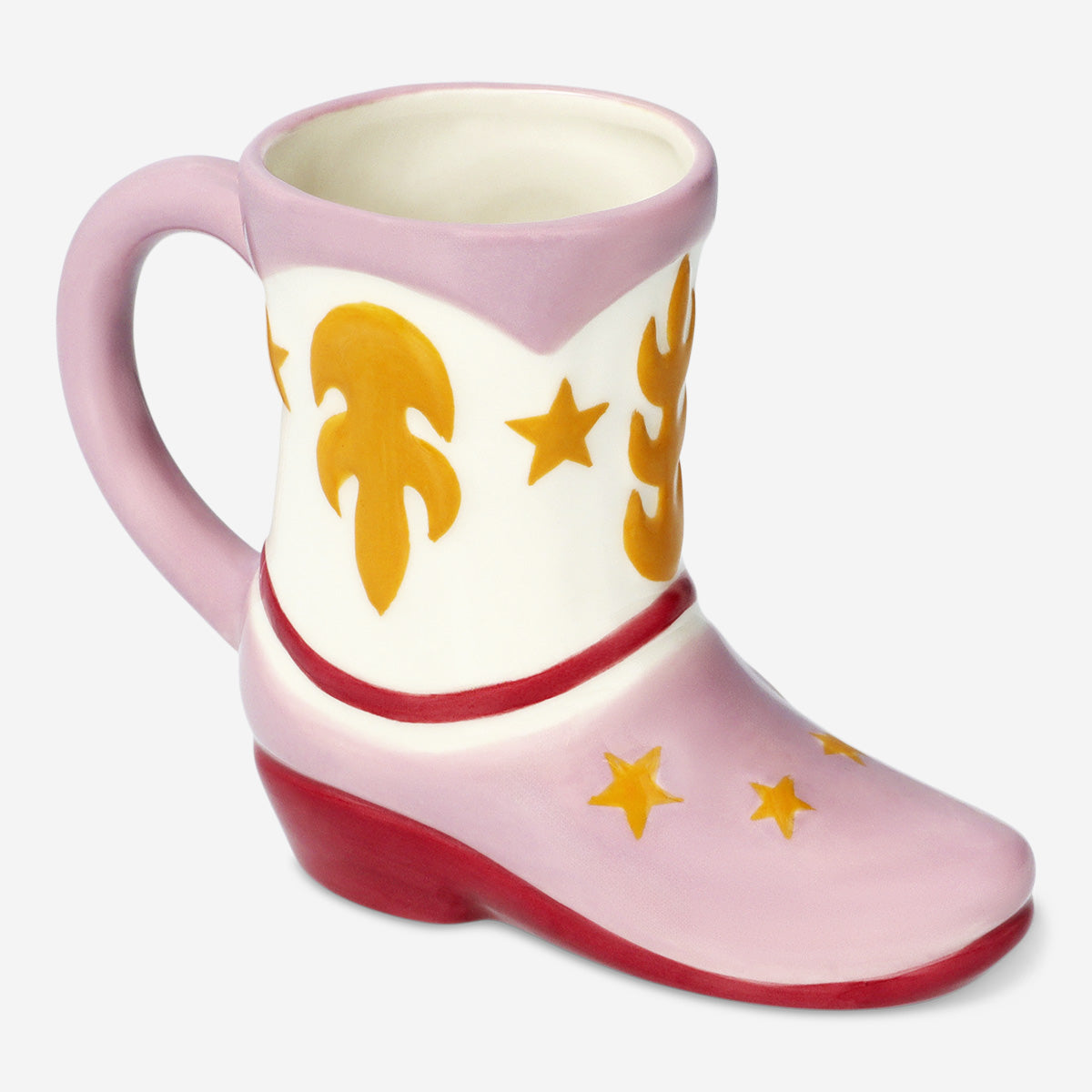 MUG W HANDLE SHAPED AS BOOT PINK COMBO MIX
