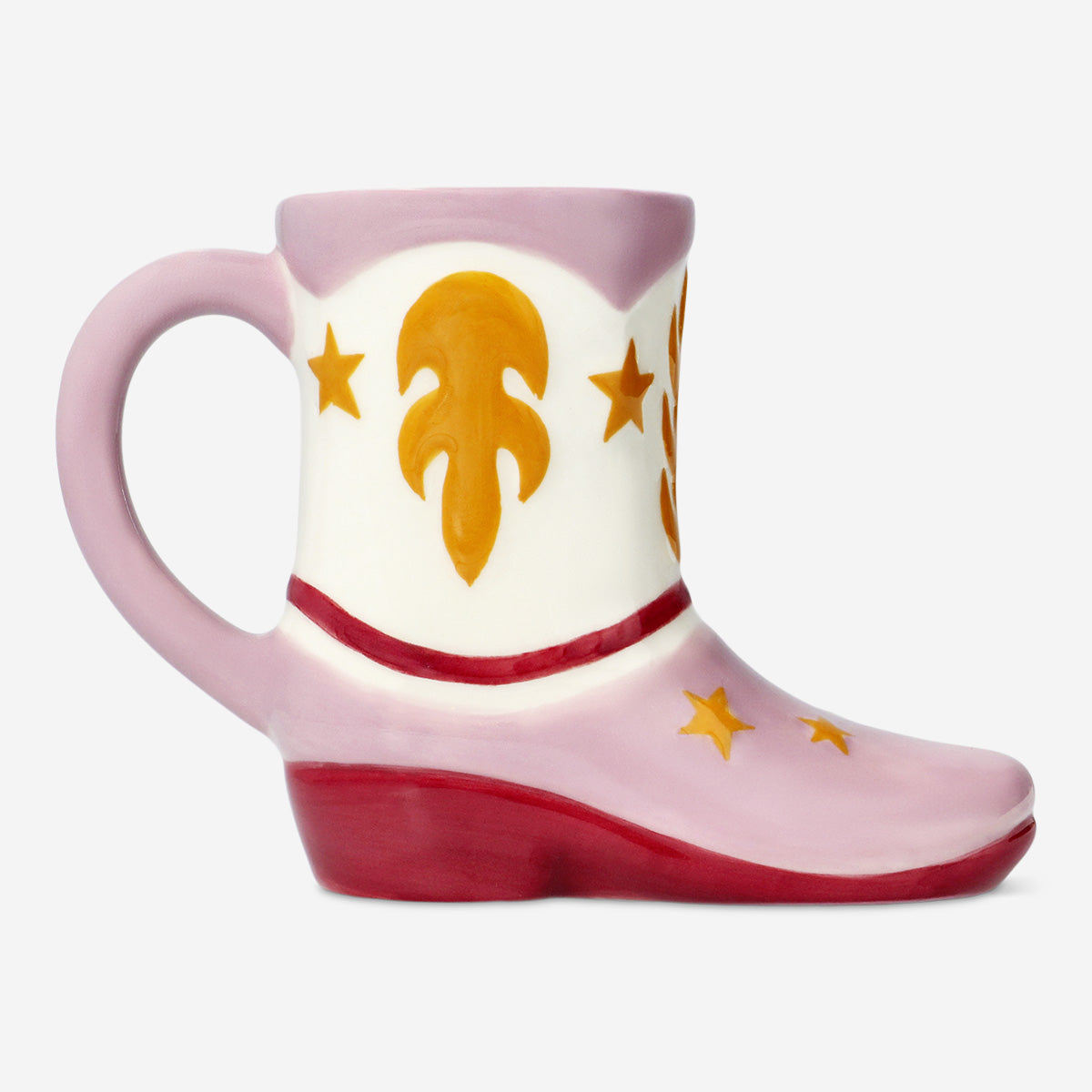 MUG W HANDLE SHAPED AS BOOT PINK COMBO MIX