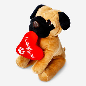 Kalpli Kahverengi Peluş Köpek