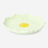 Yeşil Çiçek Şekilli Tabak 19 cm