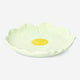 PLATE FLOWER SHAPE STONEWARE GREEN