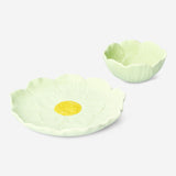 Yeşil Çiçek Şekilli Tabak 19 cm