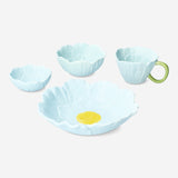 Mavi Çiçek Şekilli Tabak 18 cm