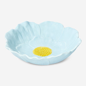 Mavi Çiçek Şekilli Tabak 18 cm
