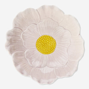 Pembe Çiçek Şekilli Çukur Tabak 18 cm
