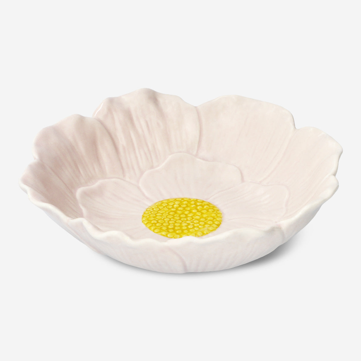 Pembe Çiçek Şekilli Çukur Tabak 18 cm
