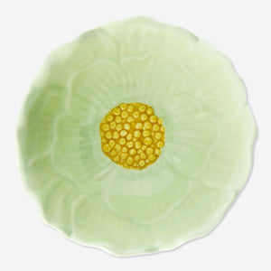 Yeşil Çiçek Şekilli Tabak 11,5 cm