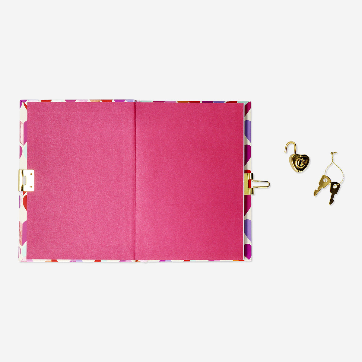 NOTEBOOK W. LOCK SPLIT HEART