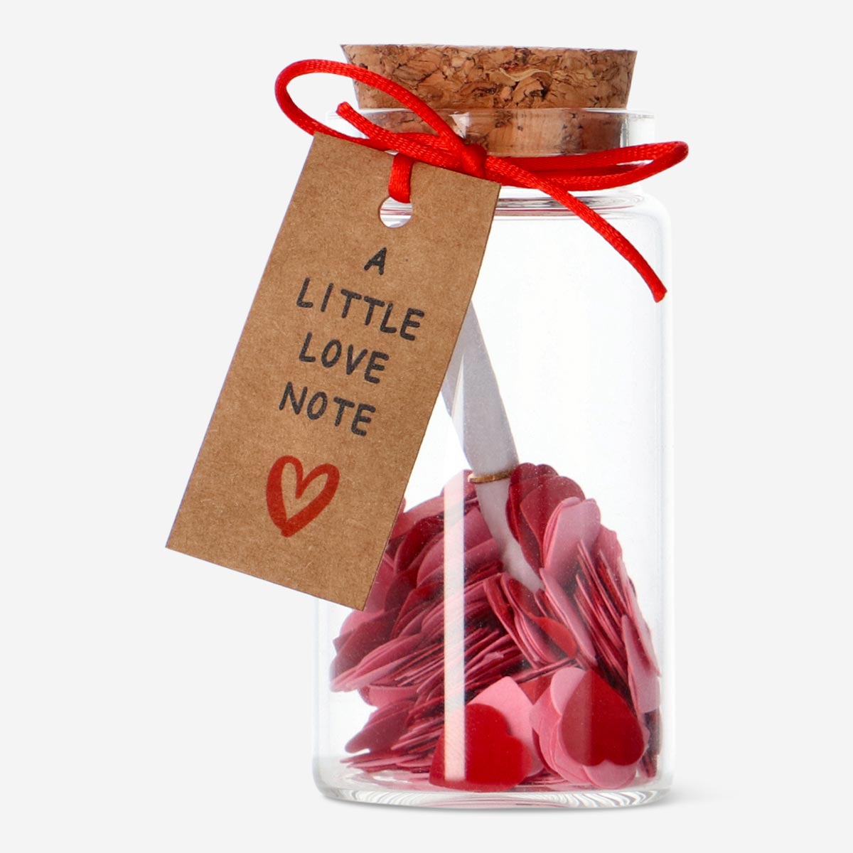 LOVE LETTER IN GLASS W. PAPER CONFETTI