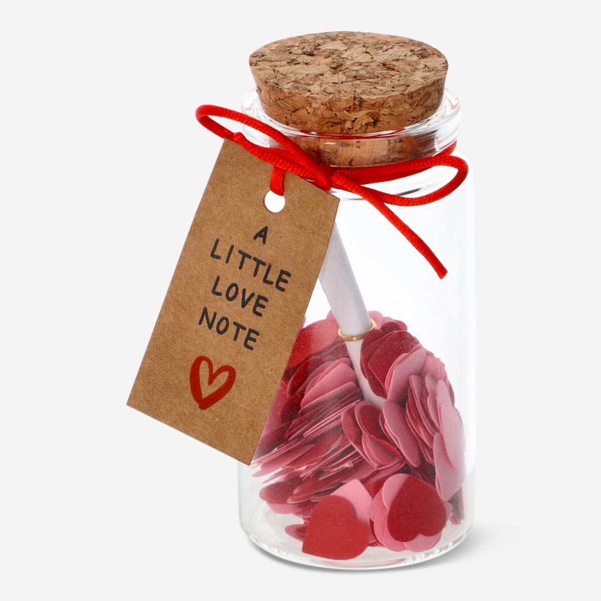 LOVE LETTER IN GLASS W. PAPER CONFETTI
