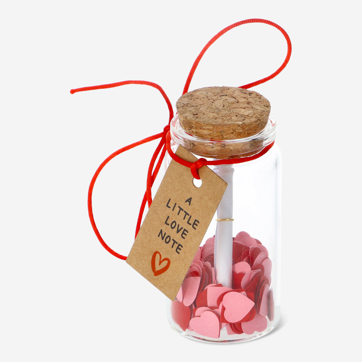 LOVE LETTER IN GLASS W. PAPER CONFETTI