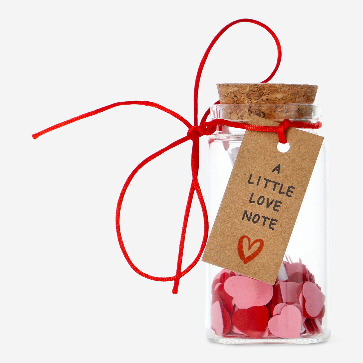 LOVE LETTER IN GLASS W. PAPER CONFETTI
