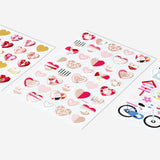Sevgi Temalı Dokulu Sticker Seti
