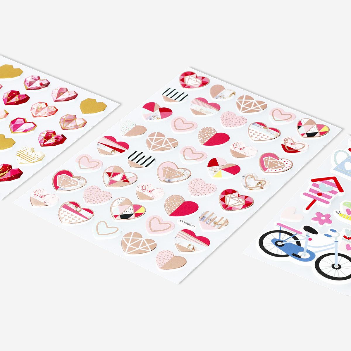 Sevgi Temalı Dokulu Sticker Seti