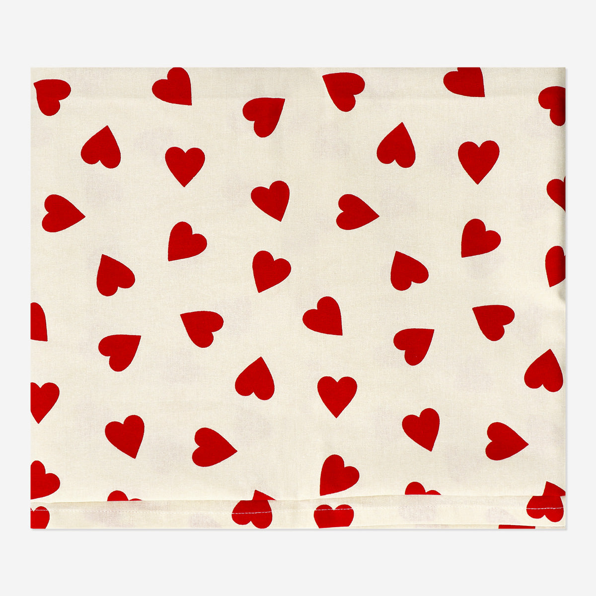 Kırmızı Kalp Desenli Masa Örtüsü 140 cm x 220 cm