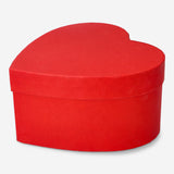 BOX HEART SHAPE W 6 PCS ROSES INSIDE RED
