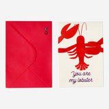 CARD WITH LOBSTER YOU ARE MY LOBSTER