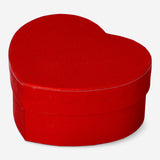 GIFT BOX SHAPED HEART RED GLITTER EFFECT