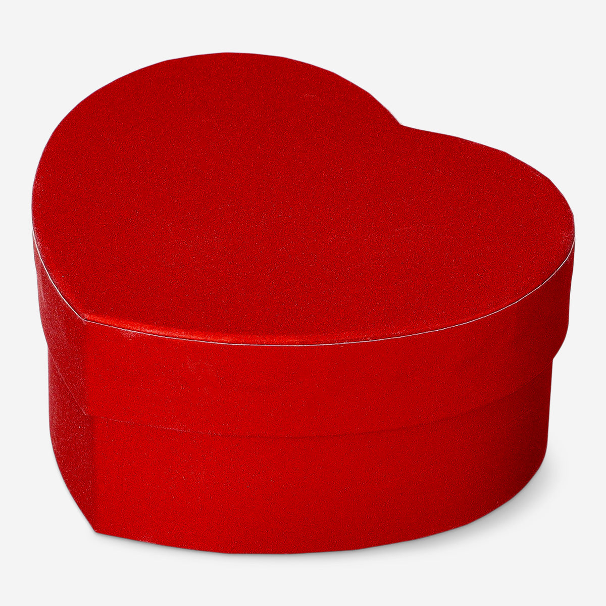 GIFT BOX SHAPED HEART RED GLITTER EFFECT