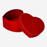 GIFT BOX SHAPED HEART RED GLITTER EFFECT