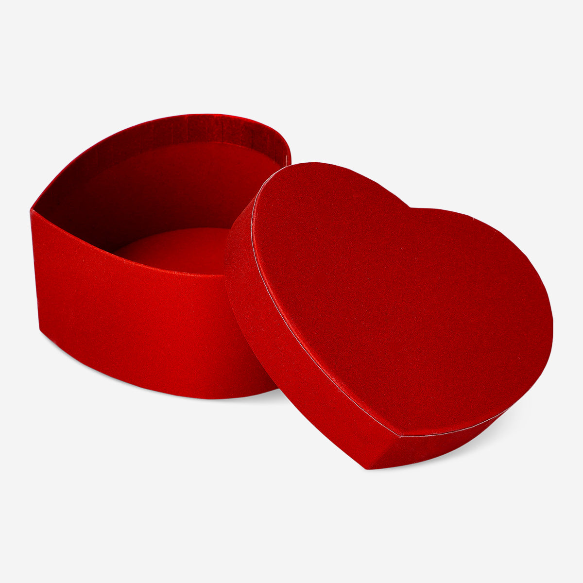 GIFT BOX SHAPED HEART RED GLITTER EFFECT