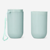 CASE FOR TRAVEL TOOTHBRUSH + TOOTHPASTE GREEN