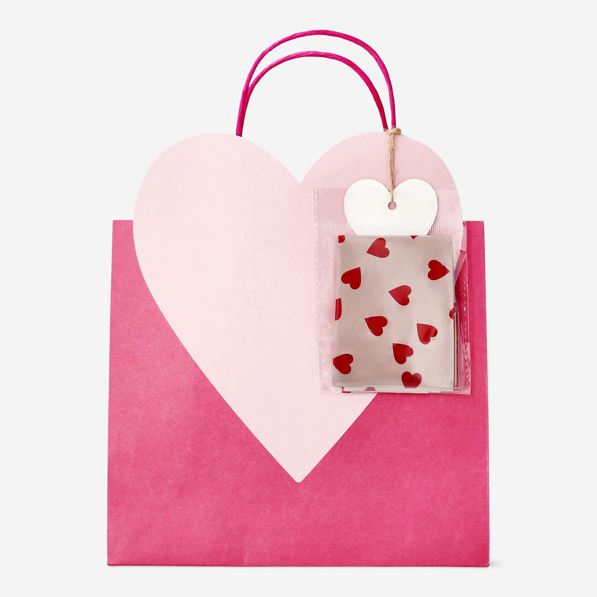 GIFT BAG HEART 25 X 22 CM