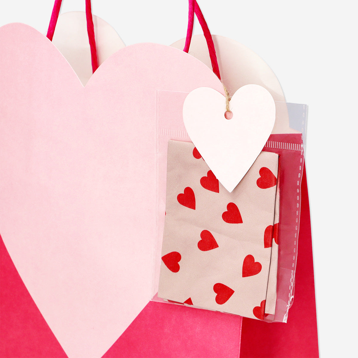 GIFT BAG HEART 25 X 22 CM