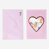 CARD W EJVELOPE HEARTS CONFETTI IN A JAR