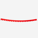GARLAND PAPER HEARTS RED 3 M