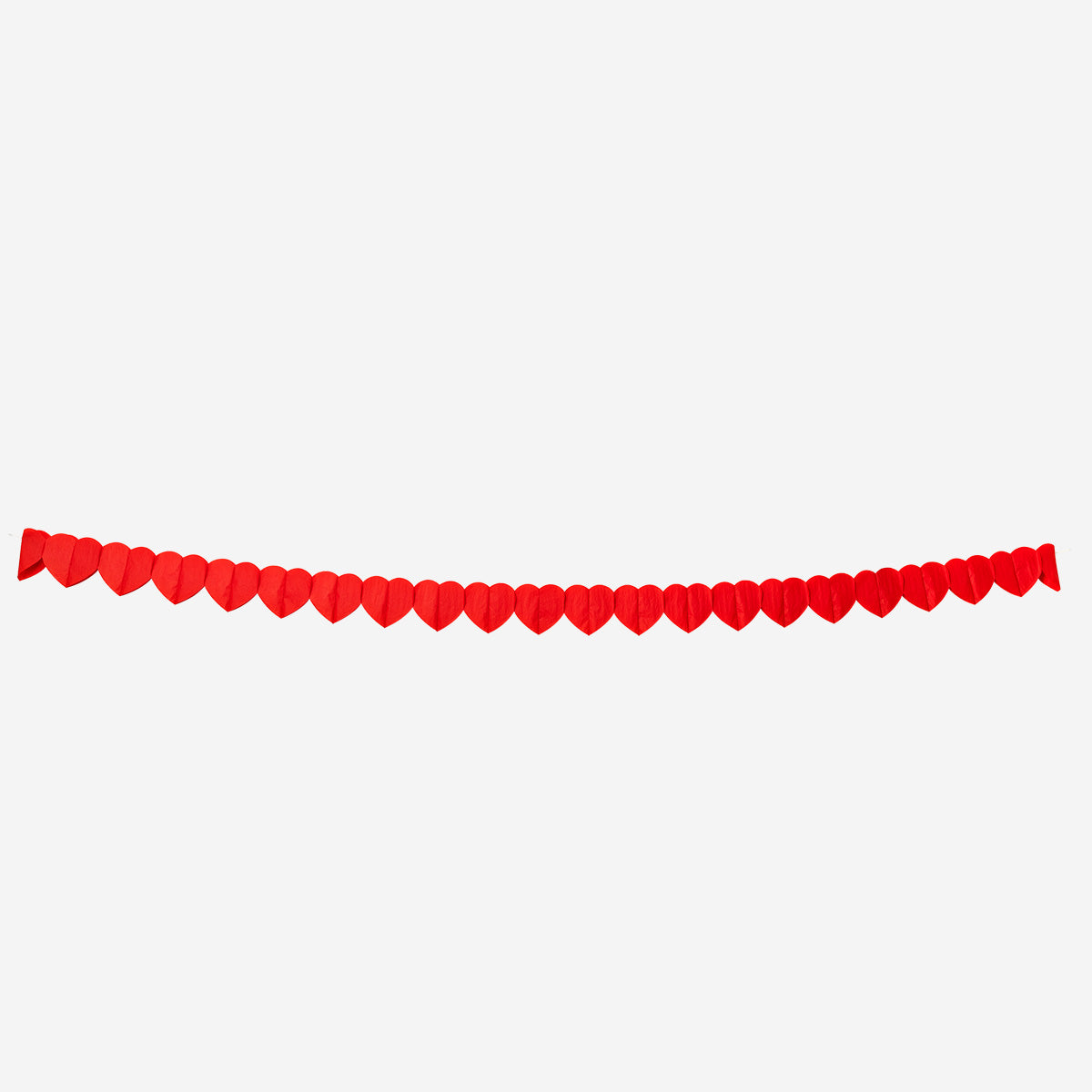 GARLAND PAPER HEARTS RED 3 M