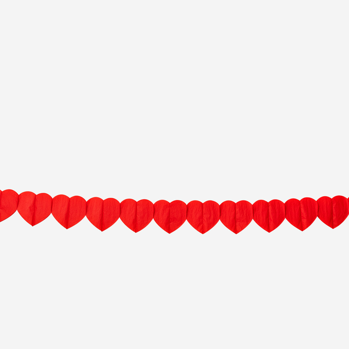 GARLAND PAPER HEARTS RED 3 M