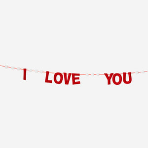 GARLAND FELT TEXT AND POMPOM 3 M