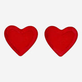 PLATES SHAPED RED SET OF 2