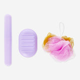 TRAVEL SET TOOTHBRUSH HOLDER+SOAP HOLDER AND SPONGE