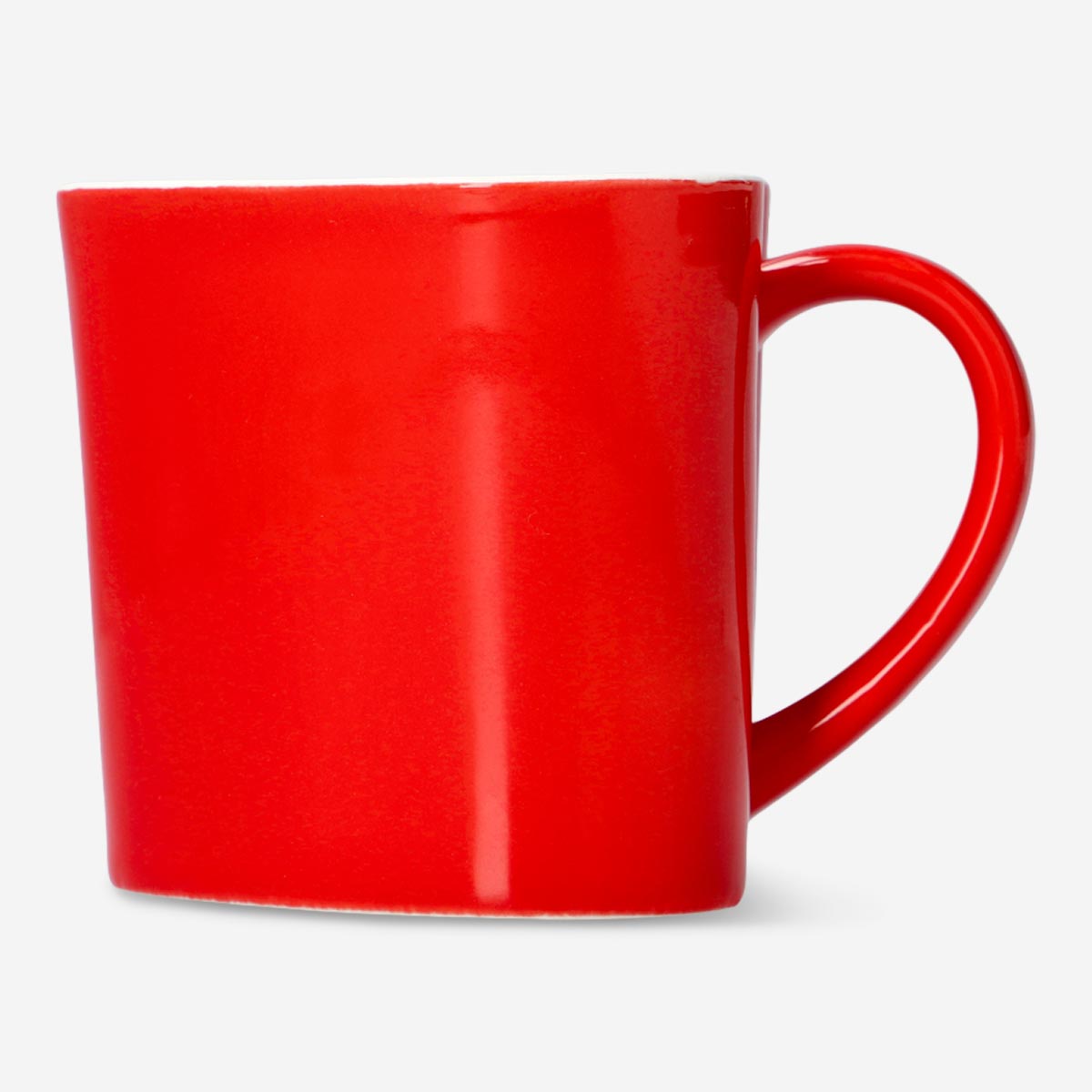 MUG 330ML CERAMIC HEART SHAPE RED