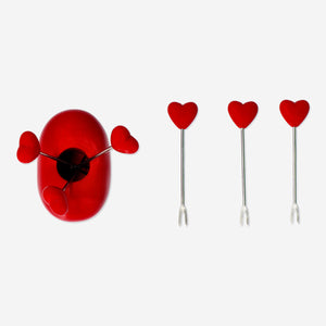 6'lı Kalp Şekilli Atıştırmalık Çatalı Seti