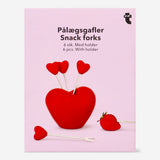 6'lı Kalp Şekilli Atıştırmalık Çatalı Seti