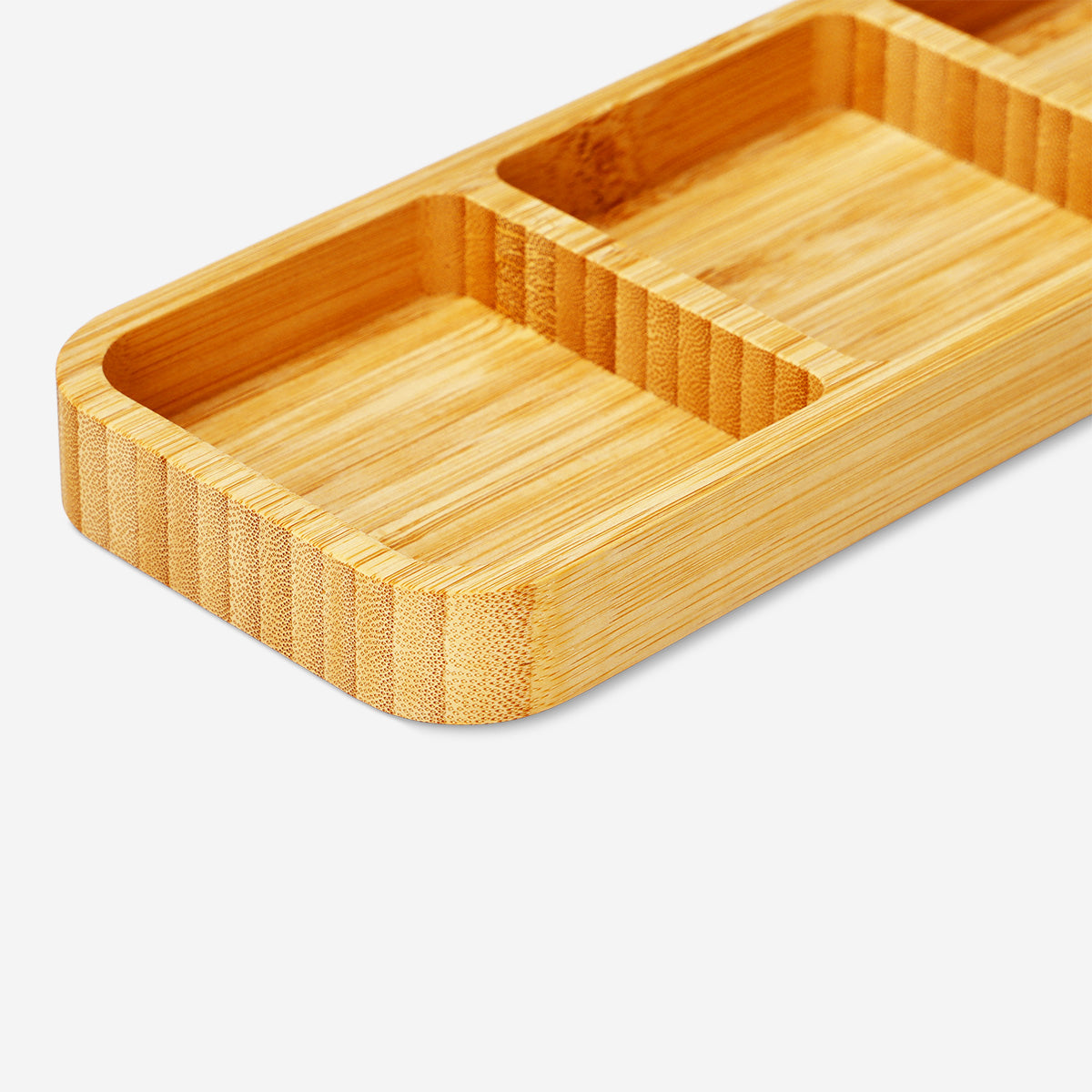 SNACK TRAY BAMBOO WITH 3 COMPARTMENTS