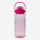 DRINKING BOTTLE GIANT SIZE WITH HANDLE TEXTS AND PINK COLORS
