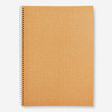 NOTEBOOK A4 W SPIRAL & SQUARES CRAFT COVER