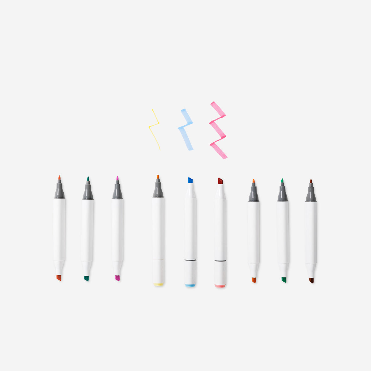 DUAL MARKERS THICK/THIN PASTEL 12PCS