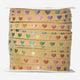 RIBBON CRAFT PAPER W METALLIC HEARTS 30M PASTEL