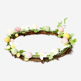 WREATH FOR DOOR W EGGS AND LEAVES DIA 25 CM